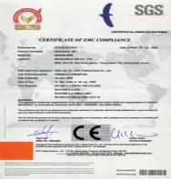 Macsumsuk certificate of EMS compliance